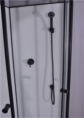 cabine preta do chuveiro do vidro temperado do quadro da liga de alumínio de 900*900*2150mm