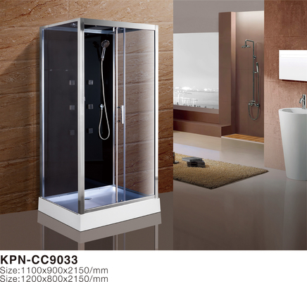 Cabine de chuveiro com bandeja acrílica branca 1100*800*2150cm de alumínio silício